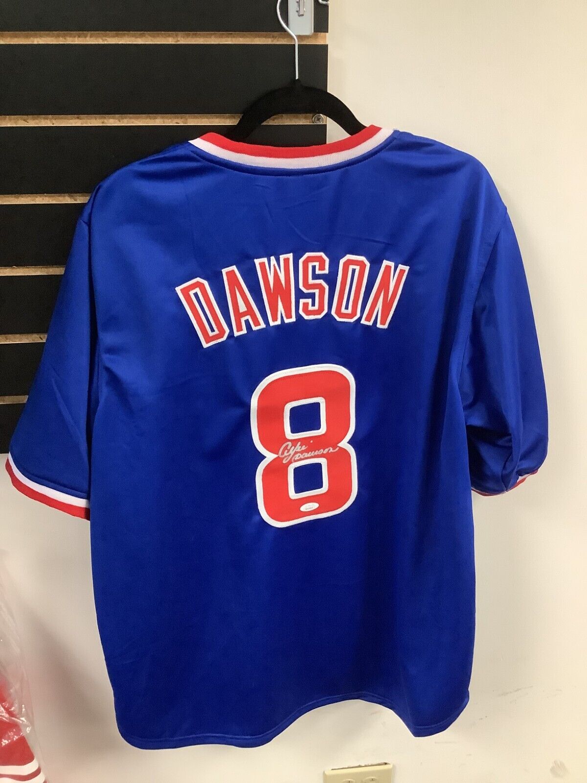 Andre Dawson Autographed Baseball Jersey JSA COA