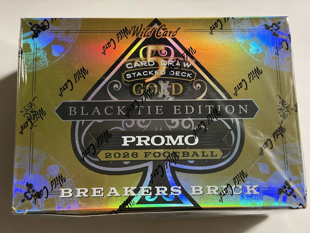 2026 Wild Card 5 Card Draw Stacked Deck Gold Black Tie Edition Football Breakers Brick *Hot Box*