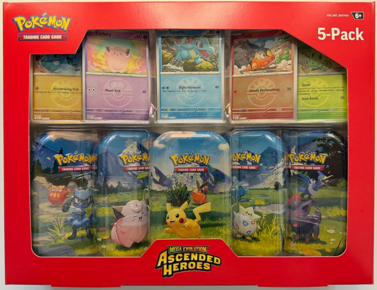 Pokémon Ascended Heroes Mini Tins 5-Pack (Costco Exclusive)