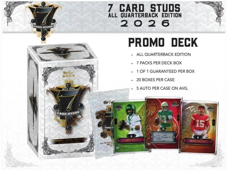 2026 Wild Card 7 Card Studs Promo Deck Edition 20 Box Case