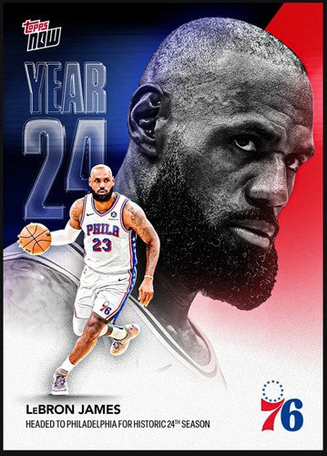 2026 Topps Now LeBron James Year 24 No. OS3