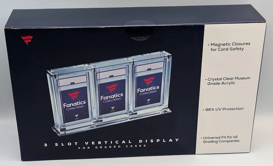 Fanatics 3 Slot Vertical Acrylic Display For Graded Cards