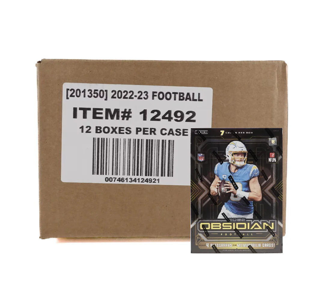 2022 Panini Obsidian Football Hobby 12 Box Case