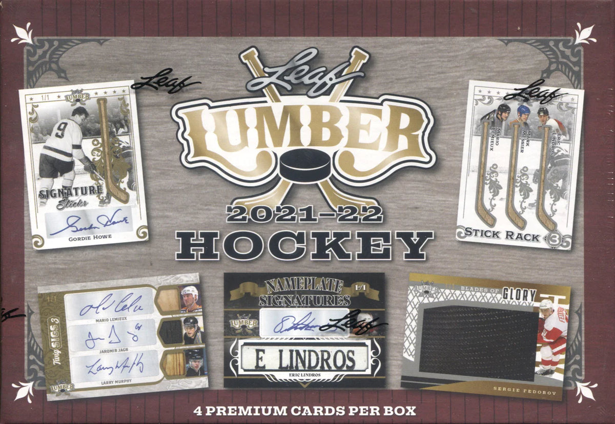 2021/22 Leaf Lumber Hockey Hobby Box with 1 Holiday pack