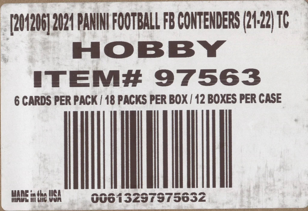 2021 Panini Contenders Football Hobby 12 Box Case