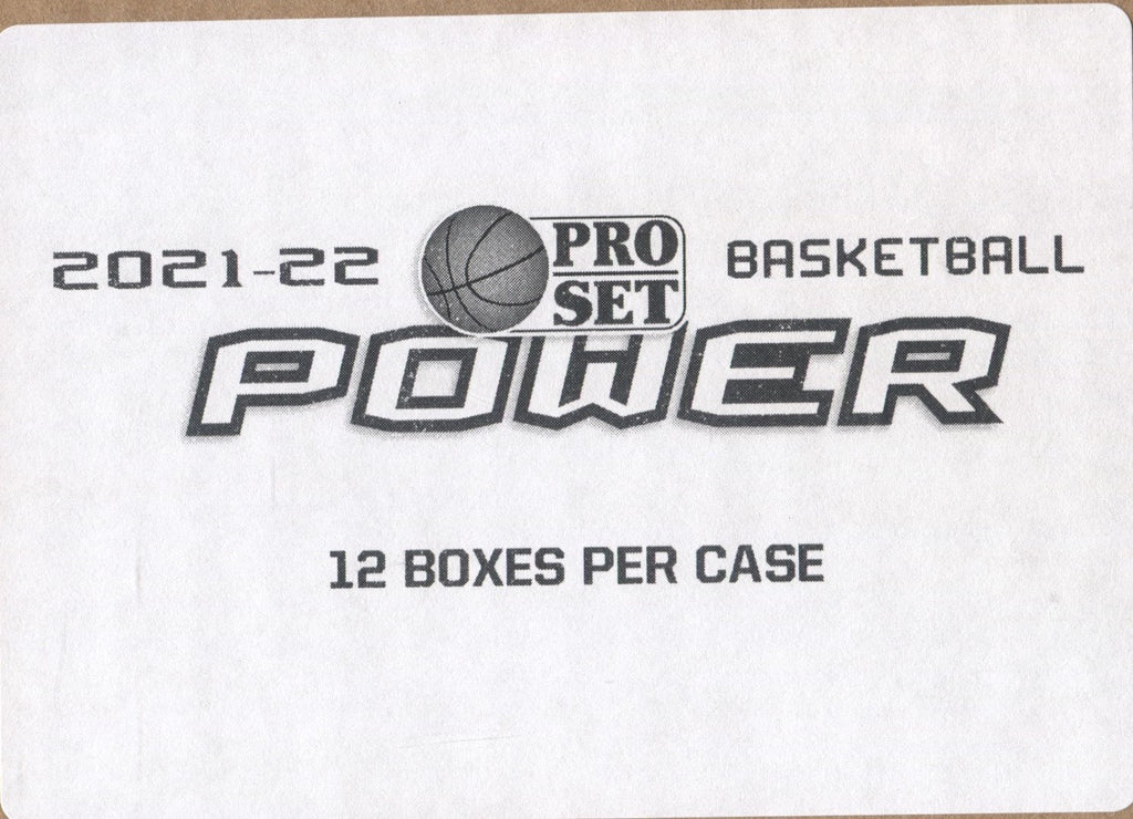 2021-22 Pro Set Power Basketball Hobby 12 Box Case