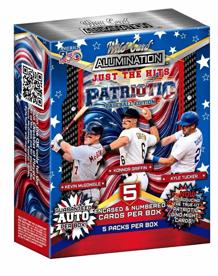2026 Wild Card Alumination Just The Hits Baseball Patriotic Edition