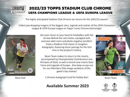 2022/23 Topps Champions League Stadium Club Chrome Soccer Hobby Box