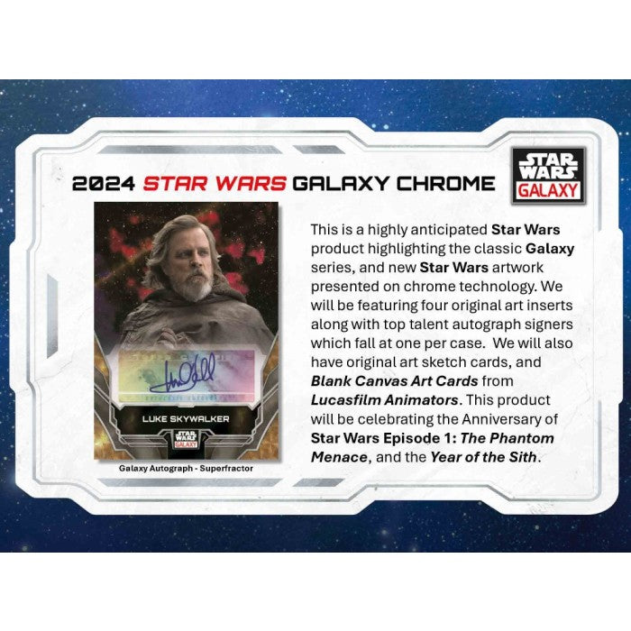 2024 Topps Star Wars Chrome Galaxy Hobby Box *Presale*