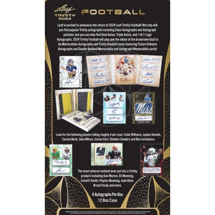 2024 Leaf Trinity Football Hobby Box