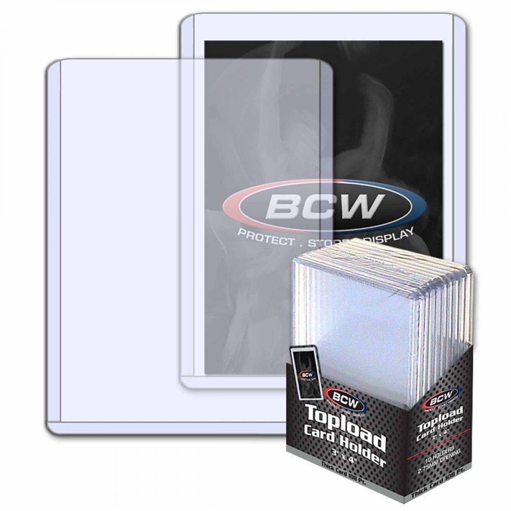 BCW Thick Card Topload  Holder - 108 Pt. 10 Ct. Pack
