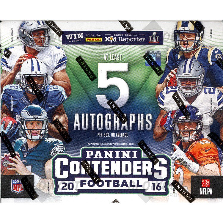 2016 Contenders Football 12 Hobby Box Case