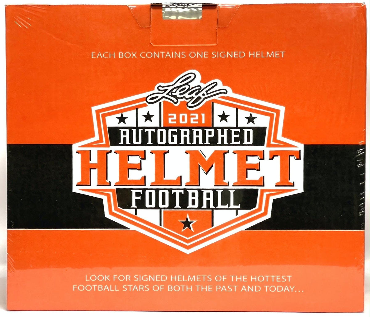 2021 Leaf Autographed Football Full Sized Helmet 4 Box Case