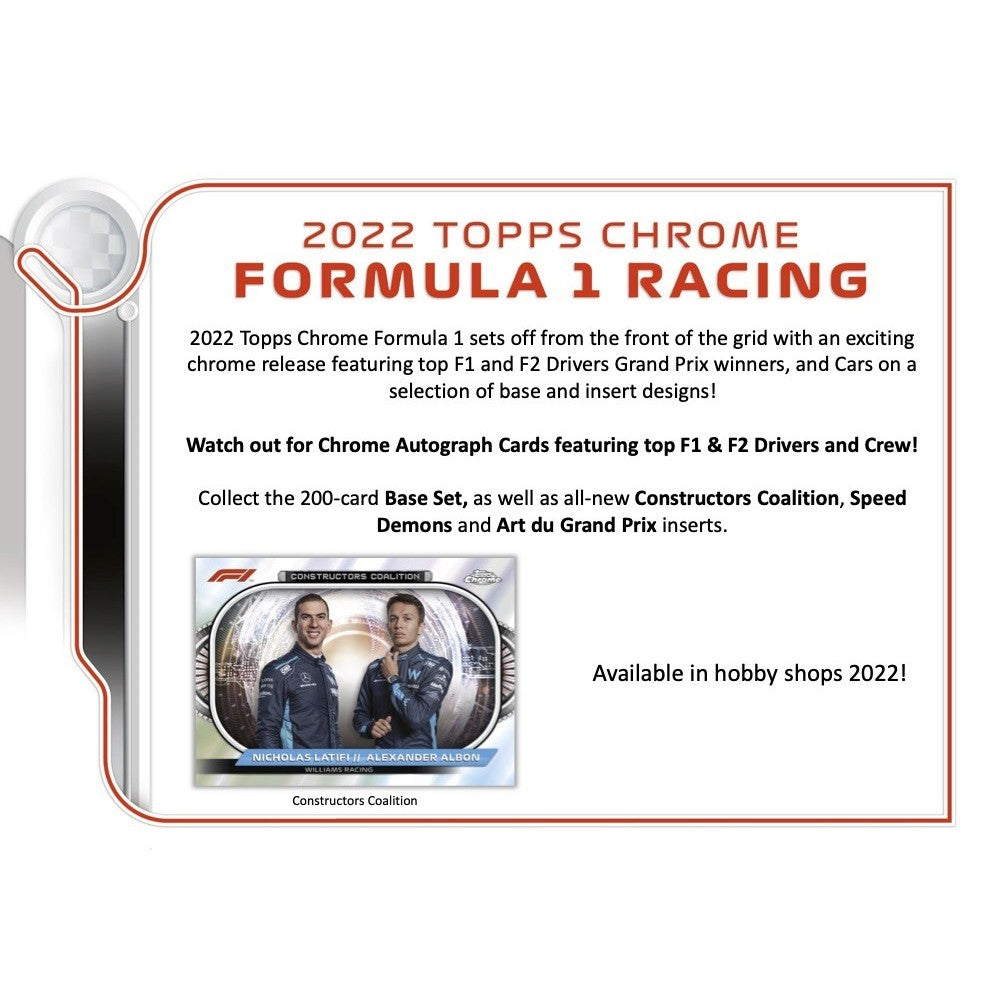 2022 Topps Chrome Formula 1 F1 Racing Hobby Box