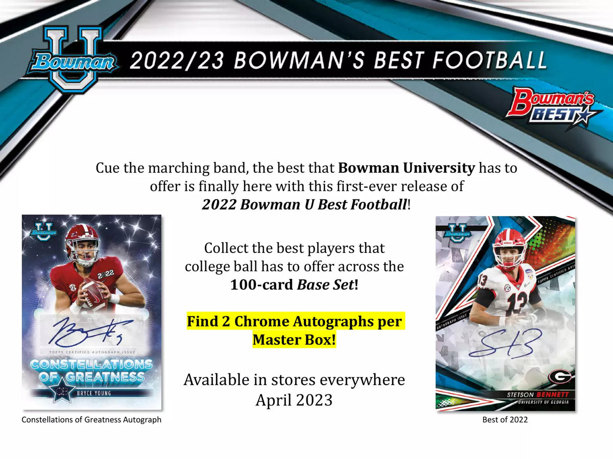 2022 Bowman&#39;s Best University Football Hobby Box