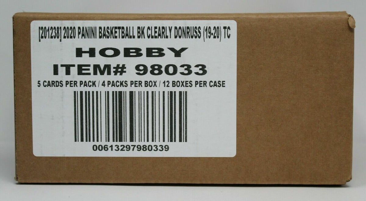 2019-20 Clearly Donruss Basketball 12 Hobby Box Case