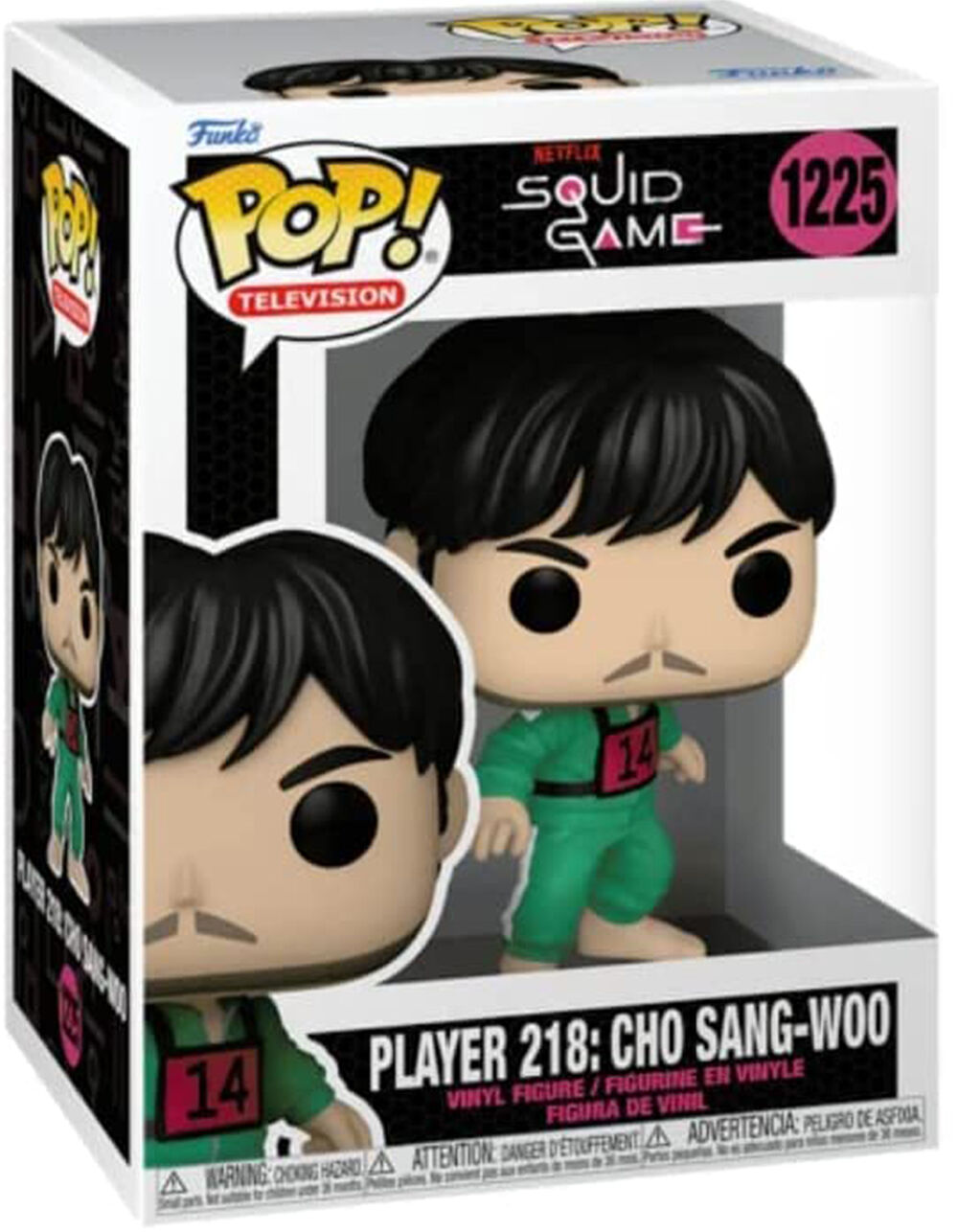 Player 218 Cho Sang-Woo Funko Pop Squid Game 1225 W/ Protector