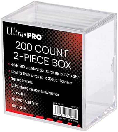 Ultra pro 200 Count 2-Piece Clear Card Storage Box