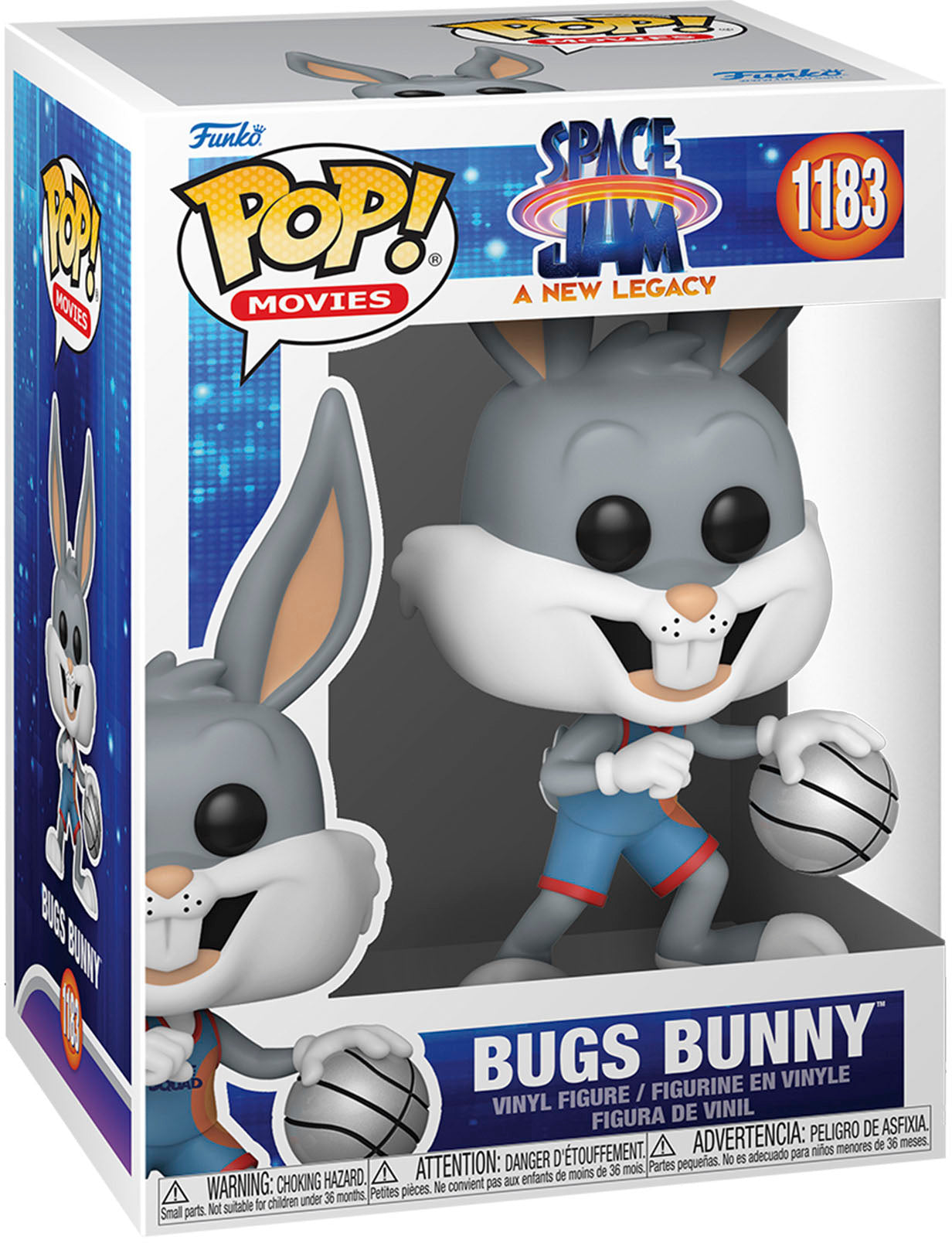 BUGS DRIBBLING FUNKO POP SPACE JAM 2 A NEW LEGACY 1183 W/ PROTECTOR