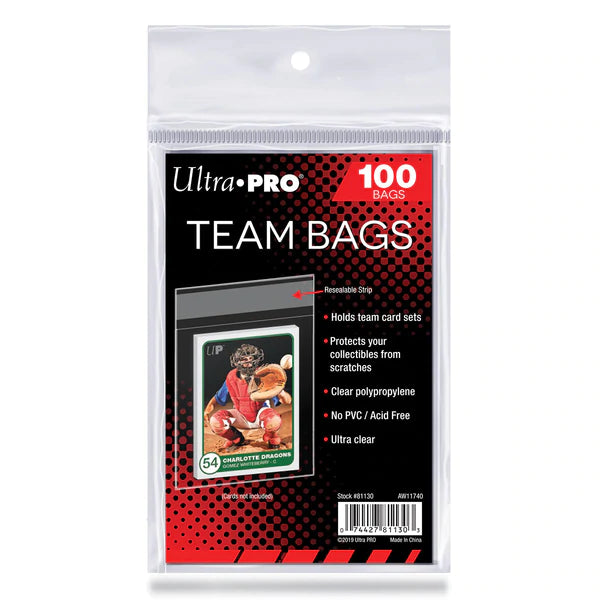 Ultra Pro Resealable Team Bags 100Ct.