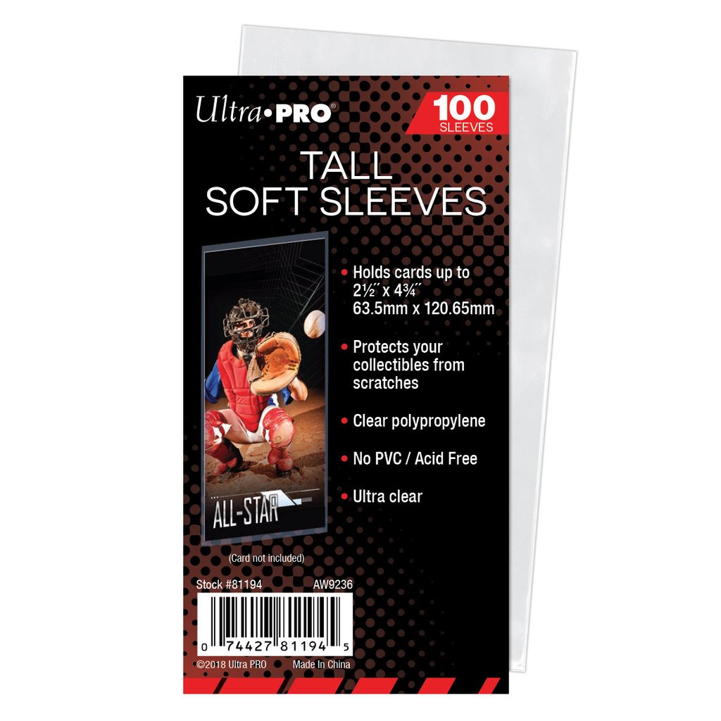 Ultra Pro Tall Card Soft Sleeves (100ct)
