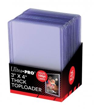 Ultra Pro 3 X 4 Thick 100PT Clear Toploader 25 ct Pack