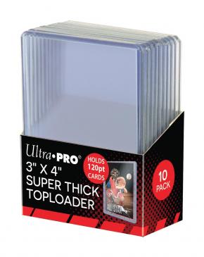 Ultra Pro 3&quot; x 4&quot; Super Thick 120pt Clear Regular Toploader 10ct Pack