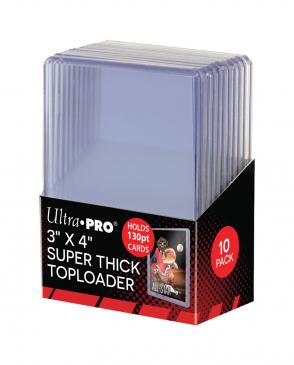 Ultra Pro 3&quot; x 4&quot; Super Thick 130pt Clear Regular Toploader 10ct Pack