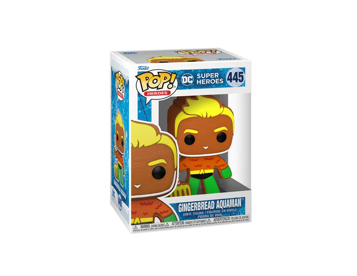 AQUAMAN FUNKO POP DC HOLIDAY 445 W/ PROTECTOR