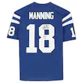 Peyton Manning Indianapolis Colts Autographed Blue Mitchell &amp; Ness Authentic Jersey with &quot;HOF 21&quot; Inscription